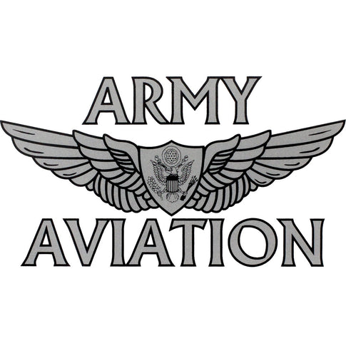 Army Aviation With Aircrew Wing Clear Decal