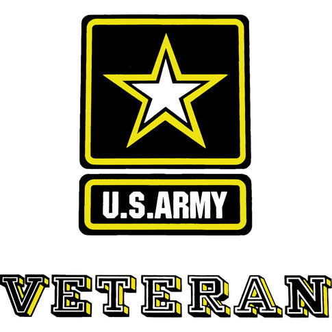 U.S. Army Veteran With Star Clear Decal