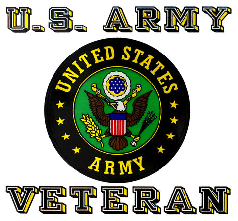 U.S. Army Veteran With Classic Crest Clear Decal