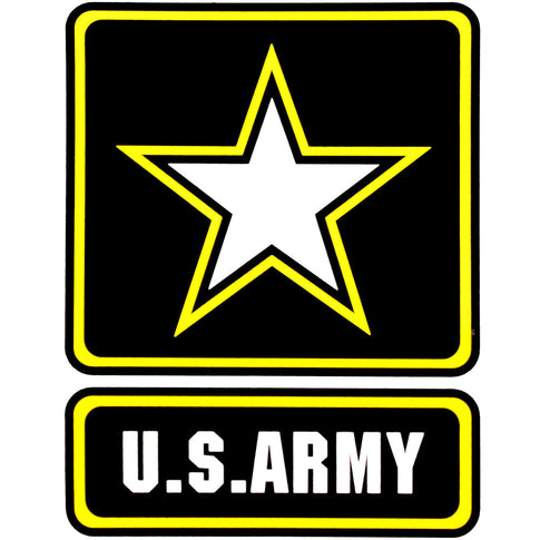 U.S. Army With Star Logo Clear Decal