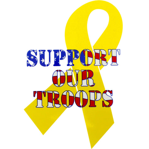 Support Our Troops Clear Decal