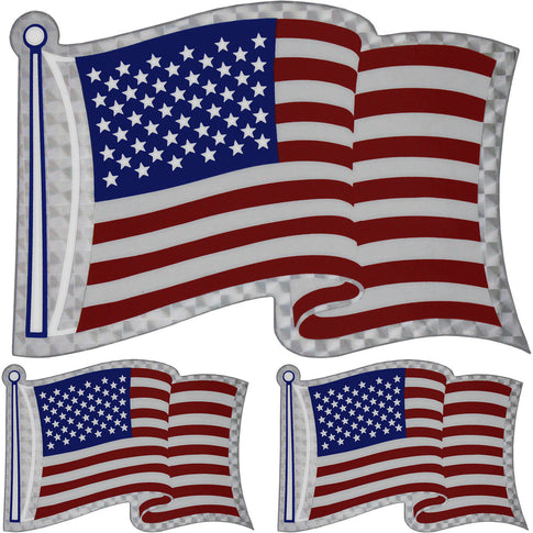 American Flag Prism Decal - Set Of 3