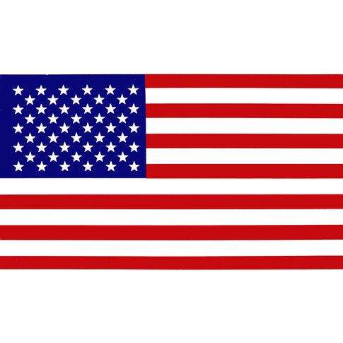 American Flag Decal - 2 x 4 Inch Sticker