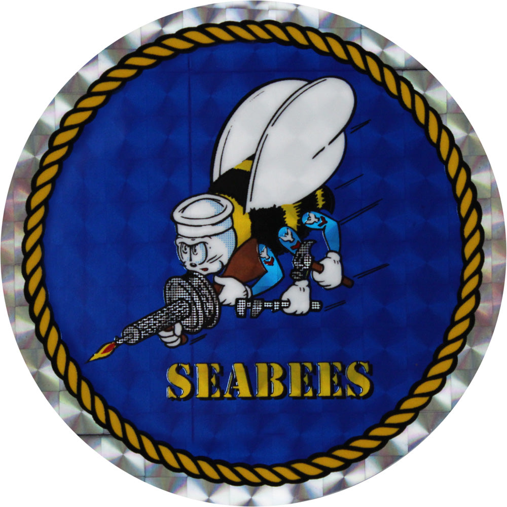 Seabees 3 Inch Prism Decal Stickers and Decals BP-0322
