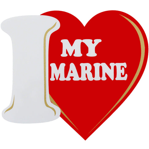 I Love My Marine Clear Decal