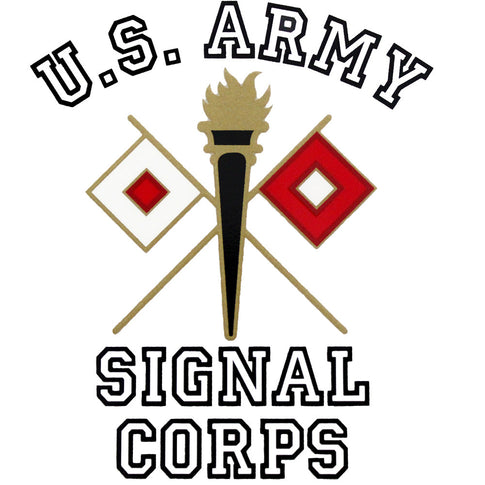 Army Signal Corps Clear Decal