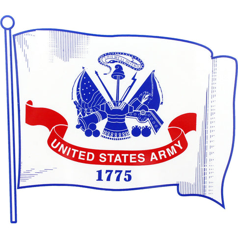 U.S. Army Waving Flag Clear Decal