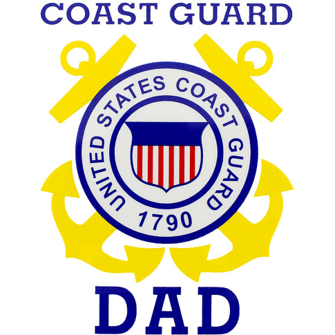 Coast Guard Dad Clear Decal