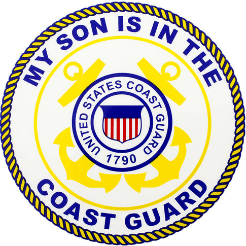 My Son Is In The Coast Guard Clear Decal