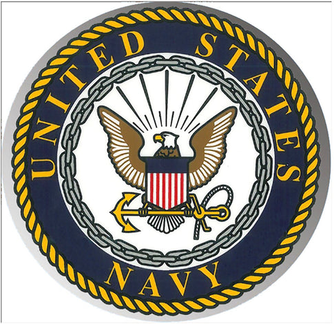 U.S. Navy 12 Inch Large Circle Prism Sticker