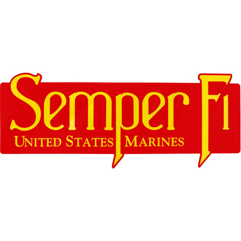 Semper Fi U.S. Marines Clear Decal