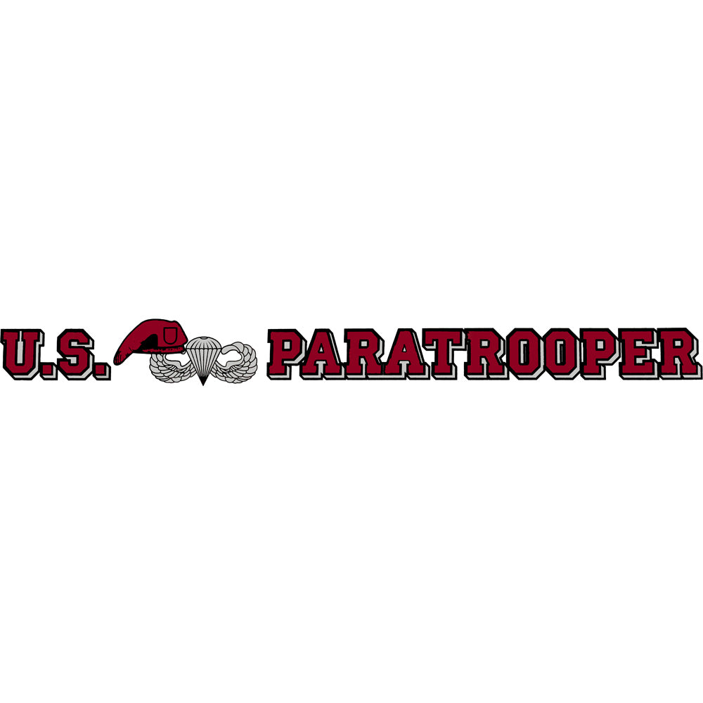 U.S. Paratrooper Clear Window Strip Stickers and Decals BP-0558