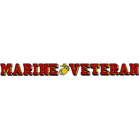 Marine Veteran Clear Window Strip
