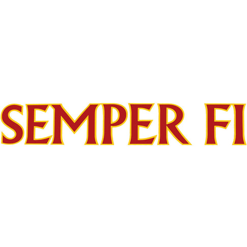 Semper Fi 15 Inch Clear Vinyl Transfer