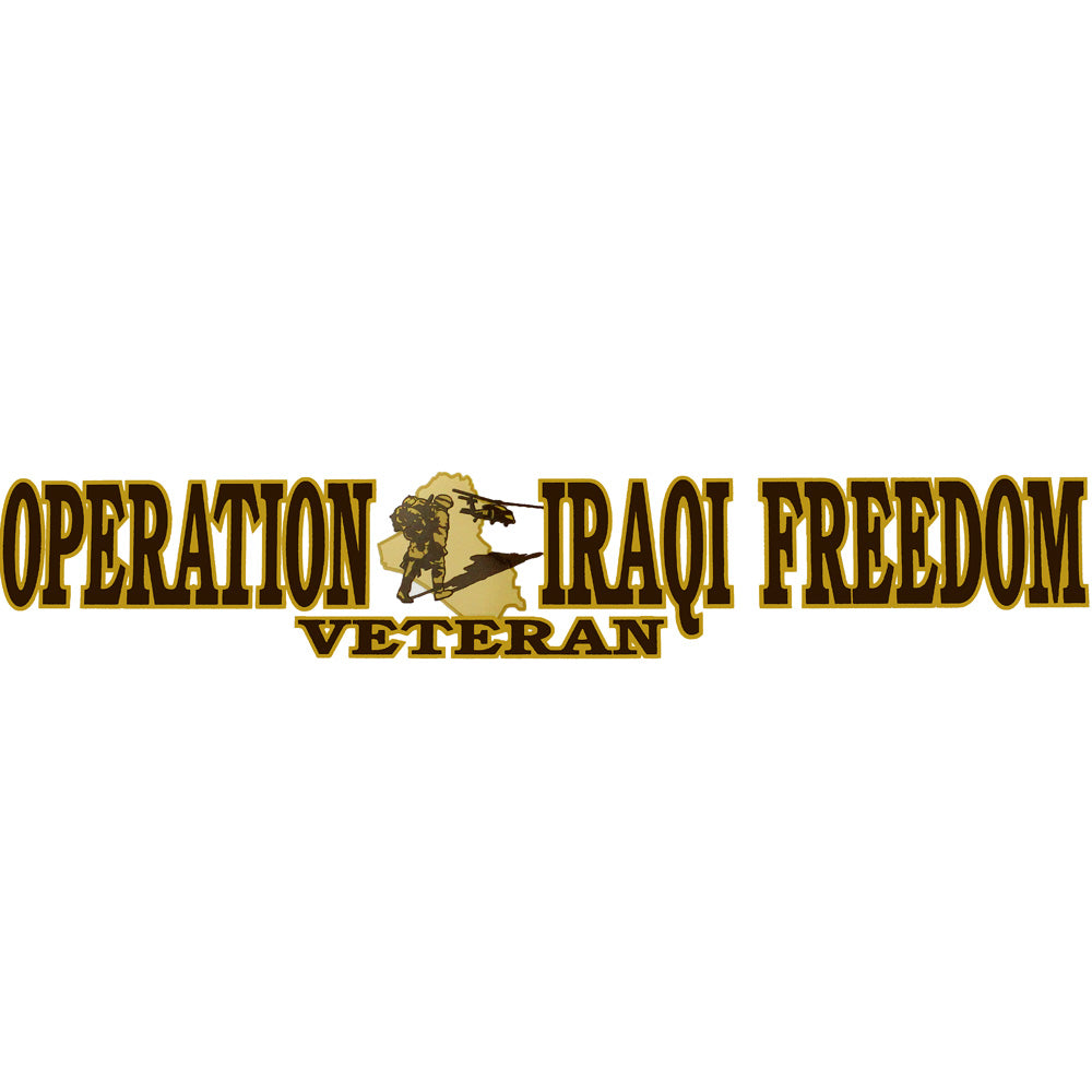 Operation Iraqi Freedom Veteran Clear Window Strip Stickers and Decals BP-0585