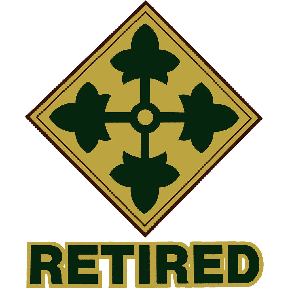 4th Infantry Division Retired Clear Decal Stickers and Decals BP-0600