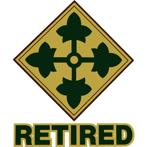 4th Infantry Division Retired Clear Decal