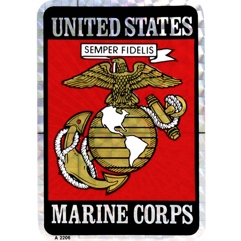 Marine Corps Eagle Globe and Anchor 3.5 x 2.5 Inch Sticker