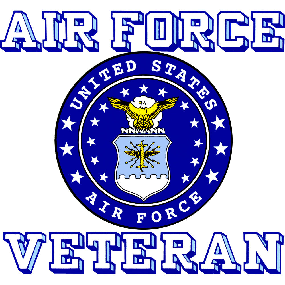 Air Force Veteran With Crest 3.5\, image size:1000x1000