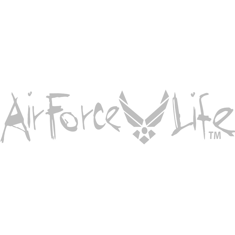 Air Force Life with Hap Arnold Wings 12" White Vinyl Transfer Stickers and Decals BP-0817