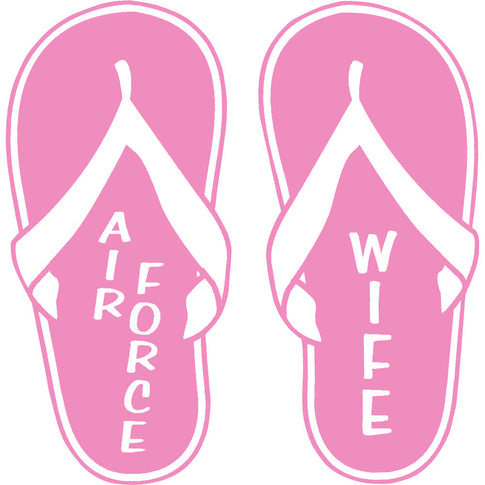 Air Force Wife Pink Flip Flops 4