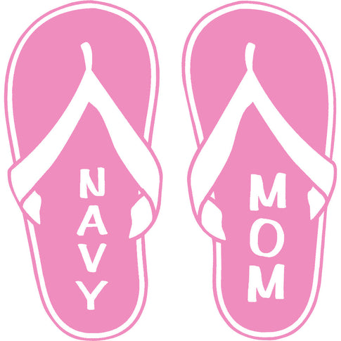 Navy Mom Pink Flip Flops 4