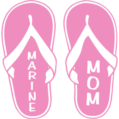 Marine Mom Pink Flip Flops 4
