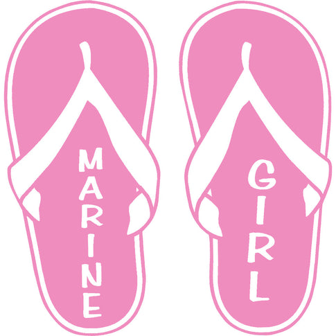 Marine Girl Pink Flip Flops 4
