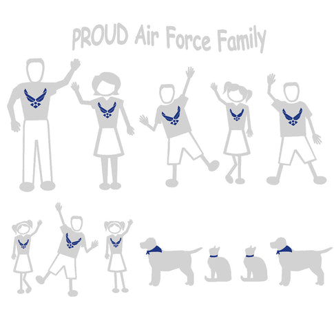 Proud Air Force Family Car Vinyl Transfers