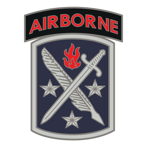 CSIB Sticker - 95th Civil Affairs with Airborne Tab Decal