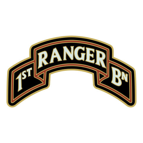 CSIB Sticker - 1st Ranger Battalion Scroll 75th Regiment Decal
