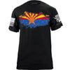 Bullet Hole Arizona Flag Ripped T-Shirt Shirts YFS.7.021.1.BKT.1