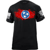 Bullet Hole Tennessee Flag Ripped T-Shirt