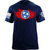 Bullet Hole Tennessee Flag Ripped T-Shirt