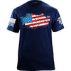 Bullet Hole USA Flag Ripped T-Shirt