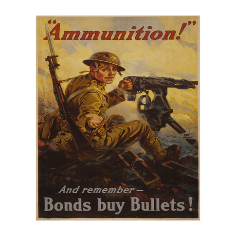 Ammunition Bonds - 8 x 10 Vintage Canvas Print