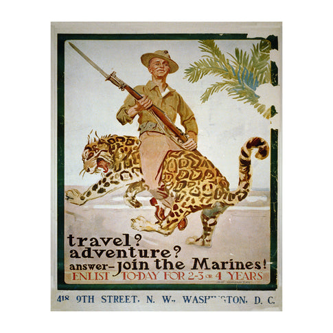 Marine Adventure - 8 x 10 Vintage Canvas Print