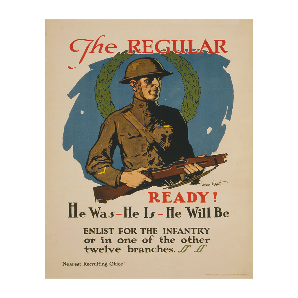 Infantry - 8 x 10 Vintage Canvas Print Canvas Prints 