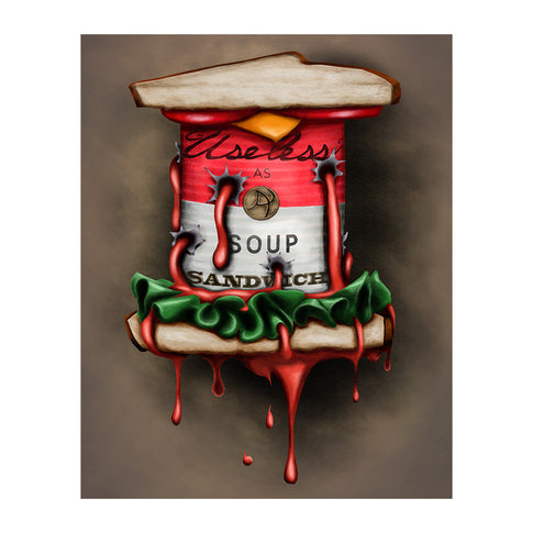 Canned Soup Sandwich - 8 x 10 Canvas Print