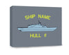 Customizable Navy Ship Class Wrapped Canvas