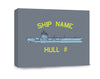Customizable Navy Ship Class Wrapped Canvas