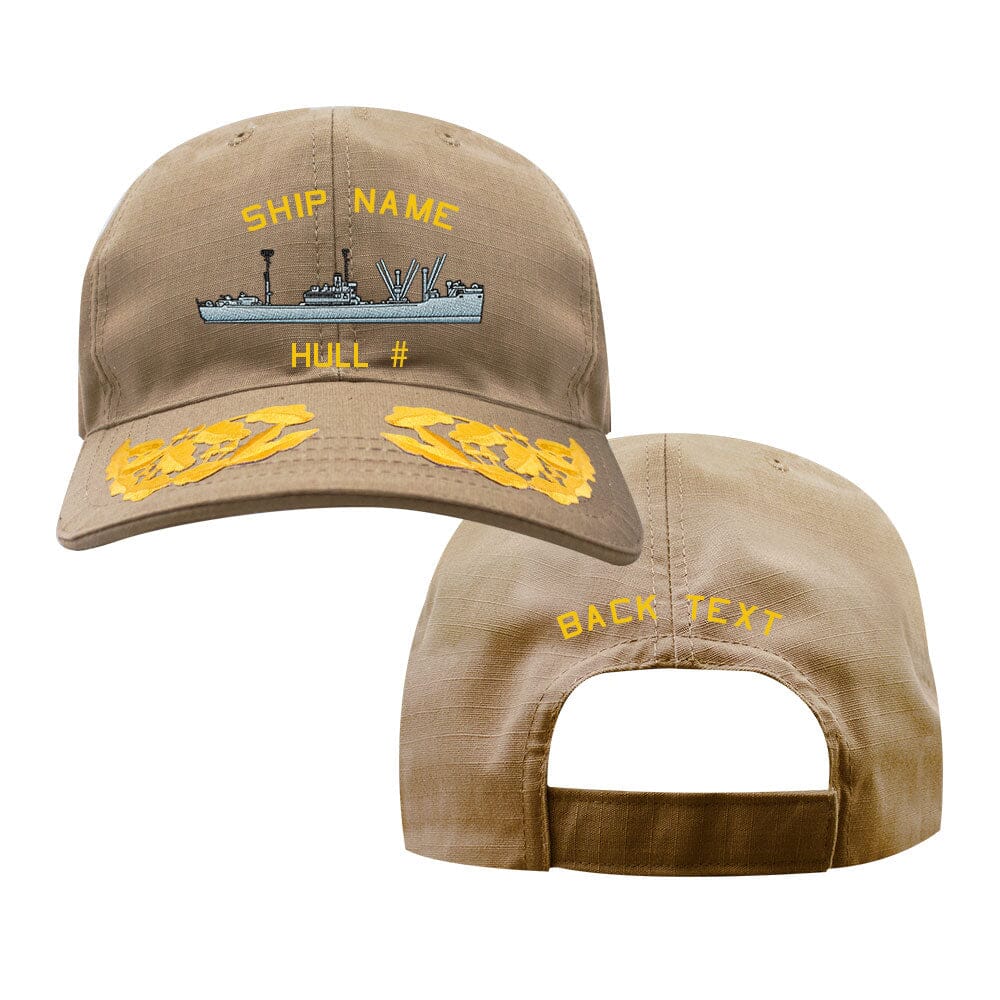 US Navy Custom Ship Cap - Coyote - Denebola Class Stores Ship Hats and Caps DENEBOLA.COY.ADMIRAL