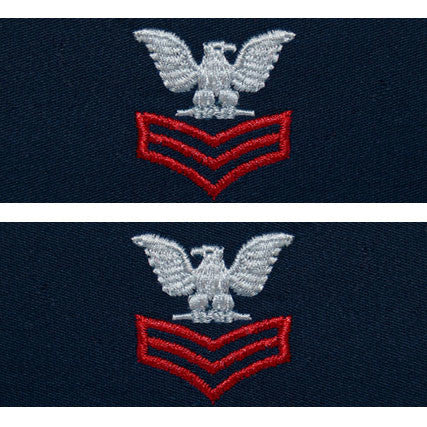Navy Embroidered Coverall Collar Insignia Rank - Enlisted and Officer Rank 8222