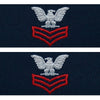 Navy Embroidered Coverall Collar Insignia Rank - Enlisted and Officer Rank 8222