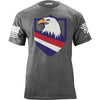 Eagle Head Shield Bottom Stripes Tshirt