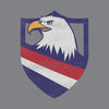 Eagle Head Shield Bottom Stripes Tshirt