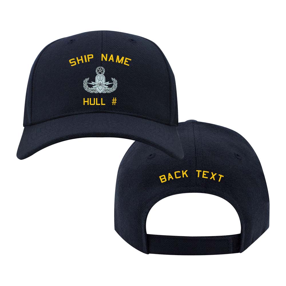 NCB U.S. Navy Custom Ship Caps - Navy Blue EOD-Master