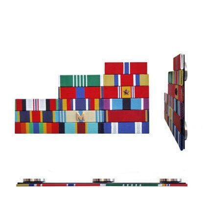 Magnet-Back Flush Spaced - Staggered-Right Configuration Thin Ribbon Rack Ribbons 
