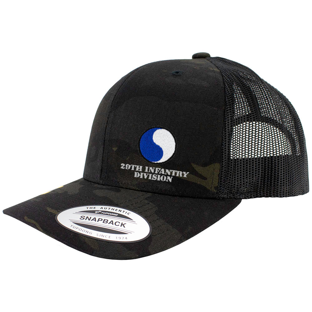 29th Infantry Division Snapback Trucker Cap - Multicam Hats and Caps Hat.0611
