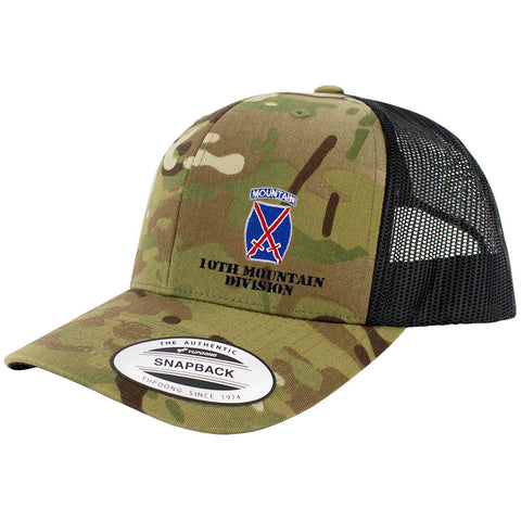 USAMM - 10th Mountain Division Snapback Trucker Cap